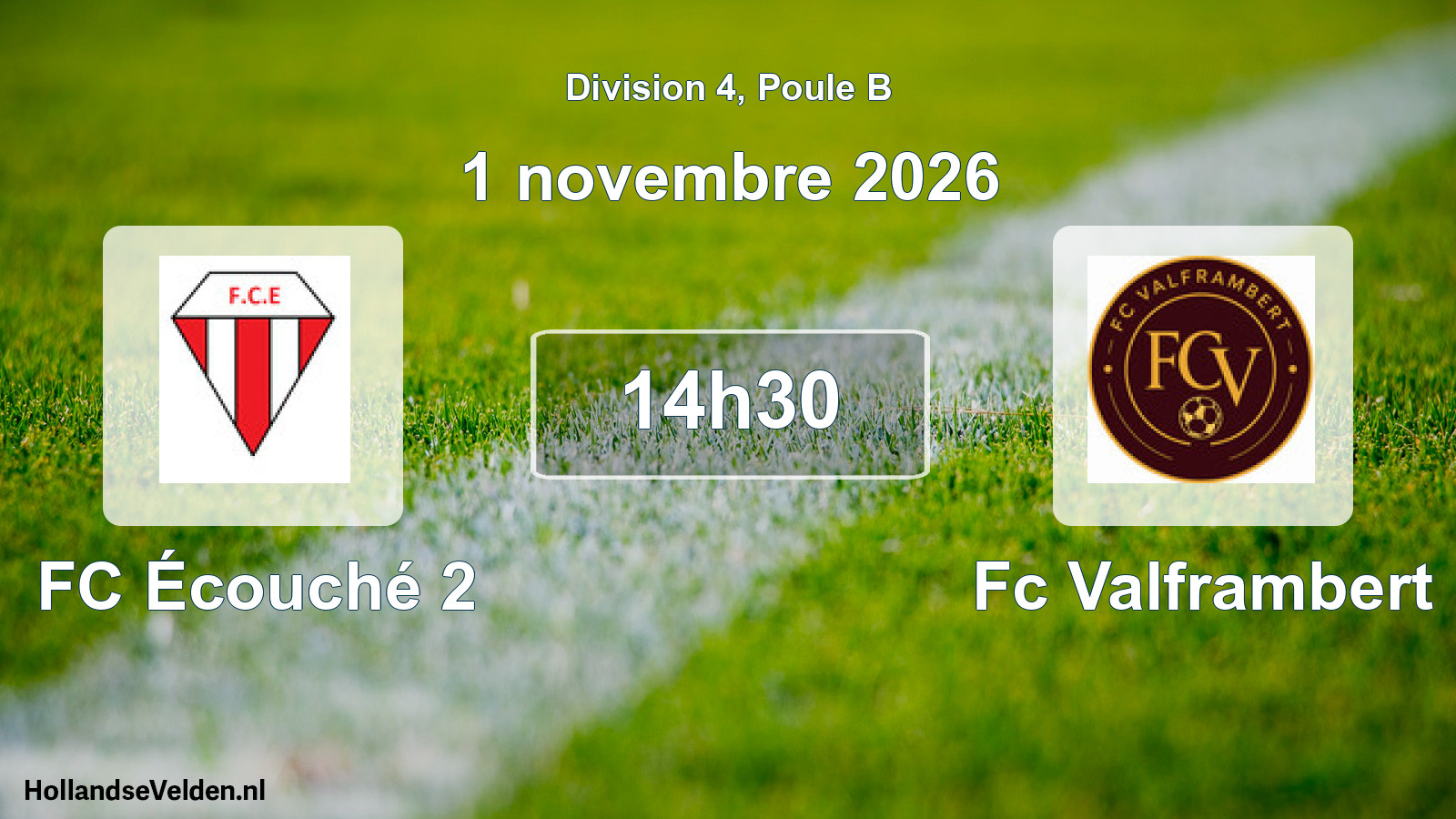 Match programmé: FC Écouché 2 - Fc Valframbert (1 novembre 2026)