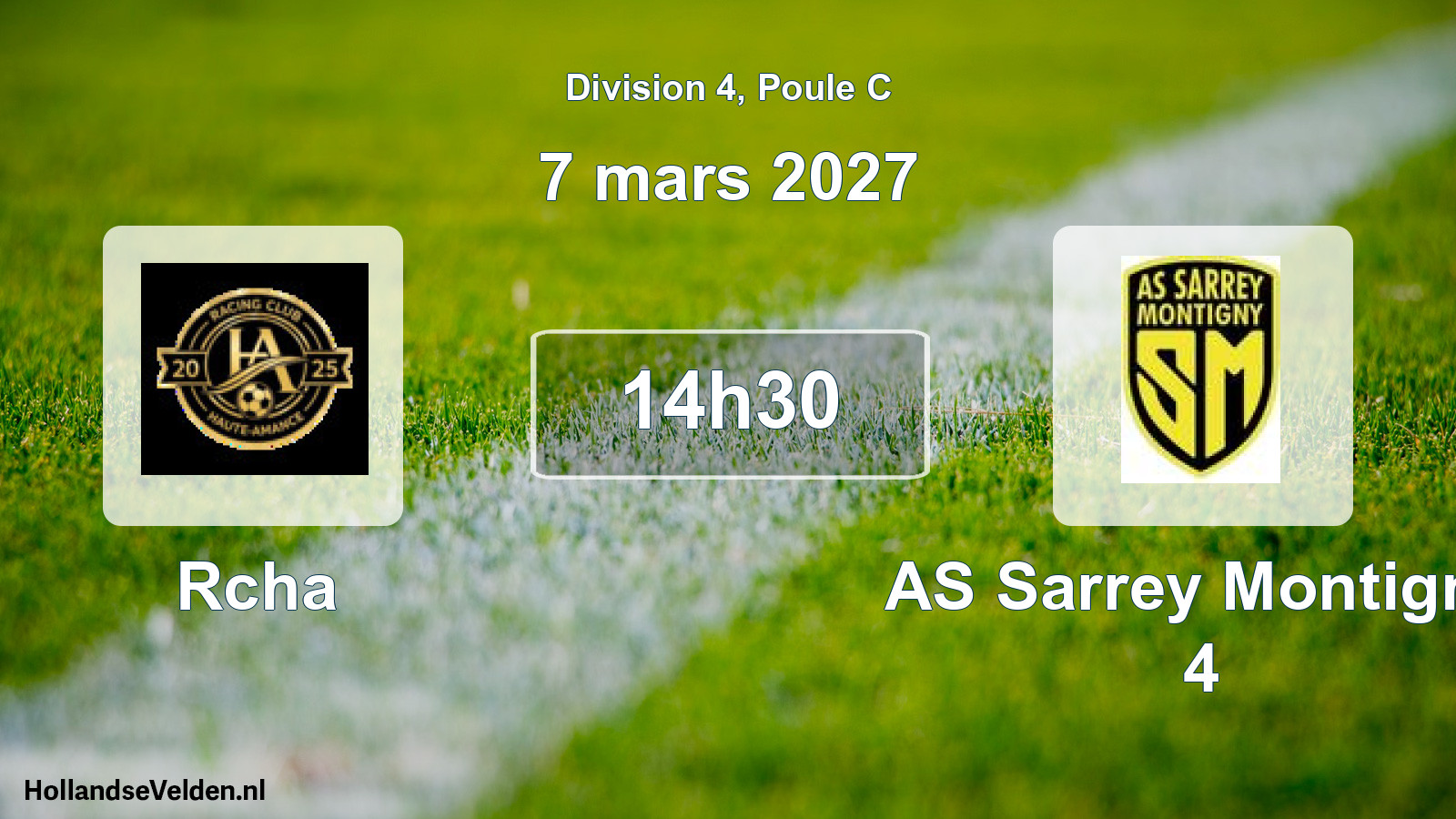 Scheduled Match: Rcha - AS Sarrey Montigny 4 (7 March 2027)