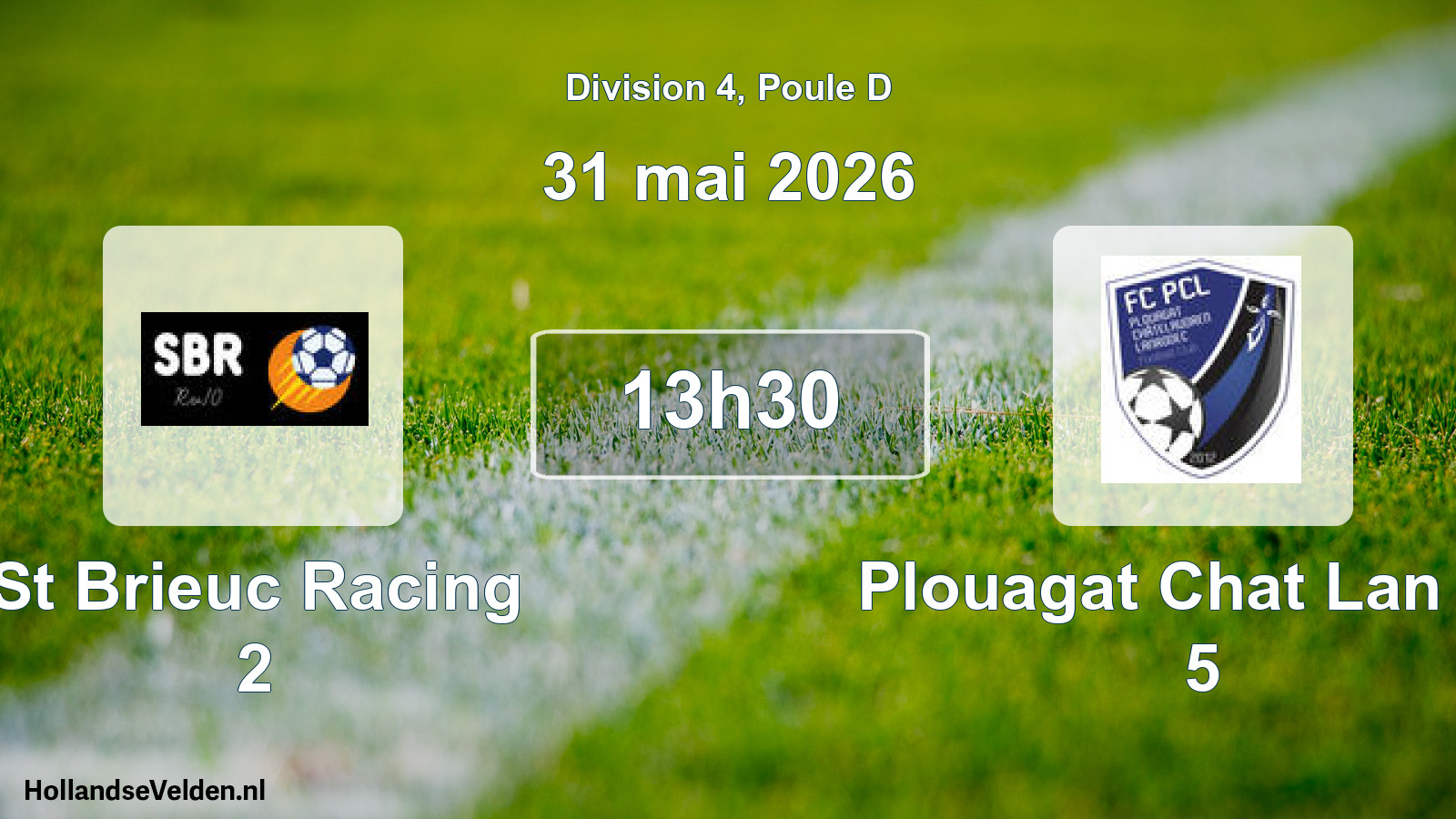 Geplande wedstrijd: St Brieuc Racing 2 - Plouagat Chat Lan FC 5 (31 mei 2026)