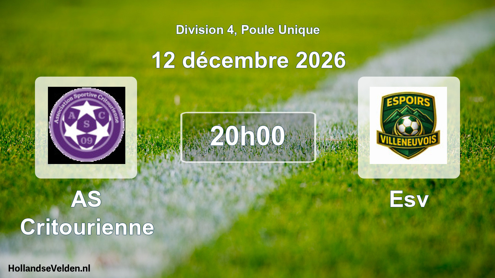Scheduled Match: AS Critourienne - Esv (12 December 2026)