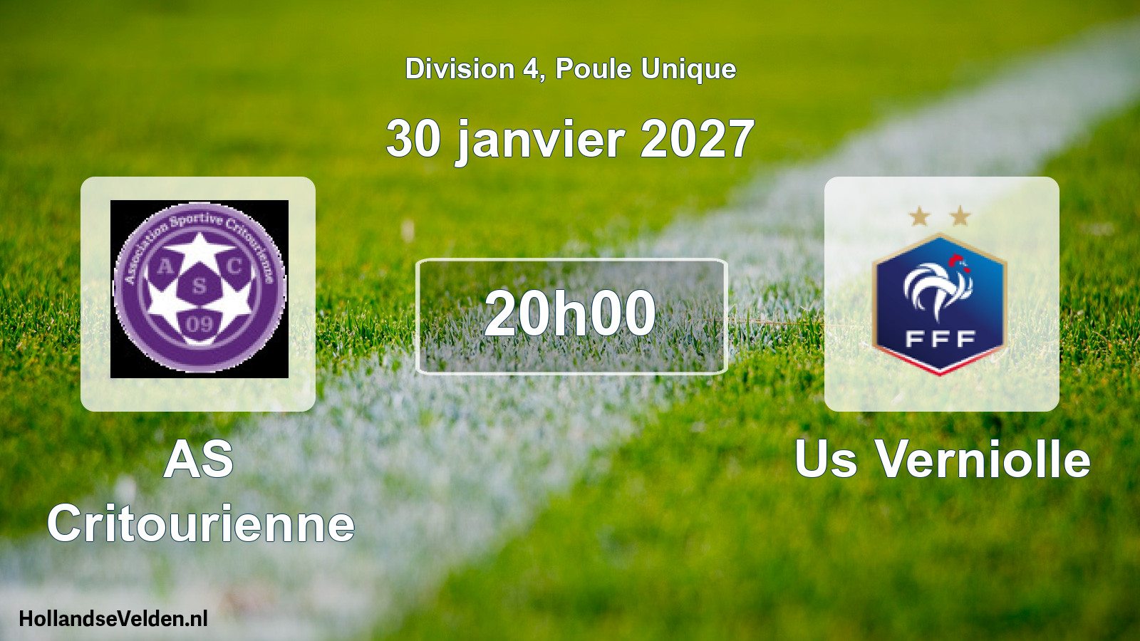 Match programmé: AS Critourienne - Us Verniolle (30 janvier 2027)