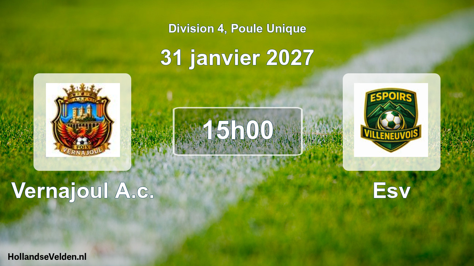 Match programmé: Vernajoul A.c. - Esv (31 janvier 2027)