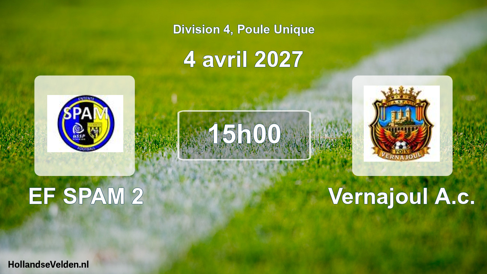Match programmé: EF SPAM 2 - Vernajoul A.c. (4 avril 2027)