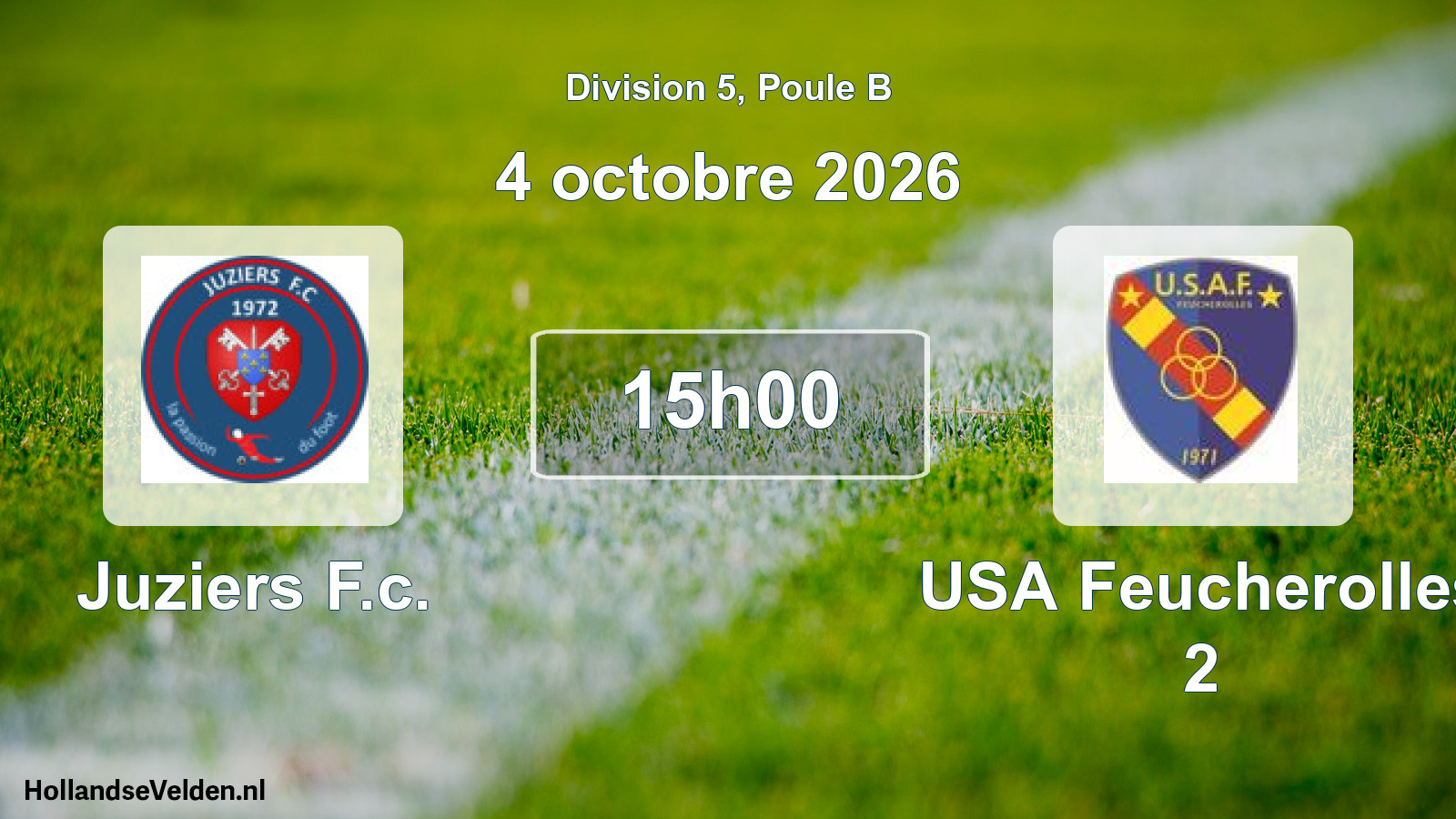 Geplande wedstrijd: Juziers F.c. - USA Feucherolles 2 (4 oktober 2026)