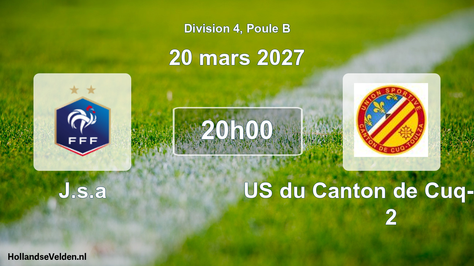 Match programmé: J.s.a - US du Canton de Cuq-Toulza 2 (20 mars 2027)