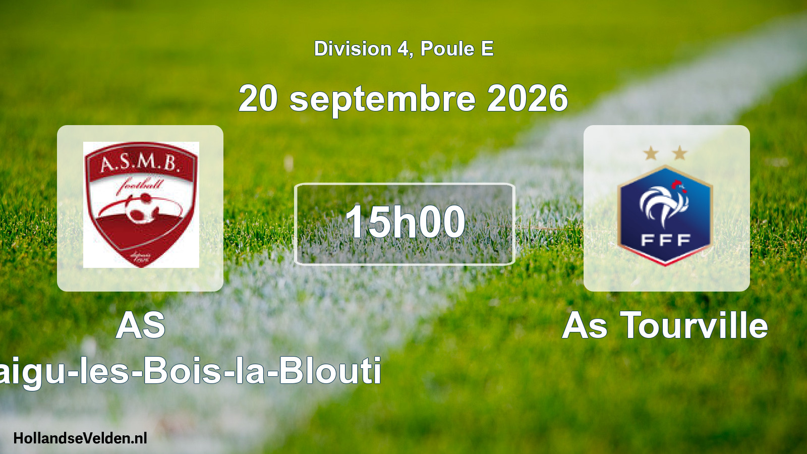 Match programmé: AS Montaigu-les-Bois-la-Blouti - As Tourville (20 septembre 2026)