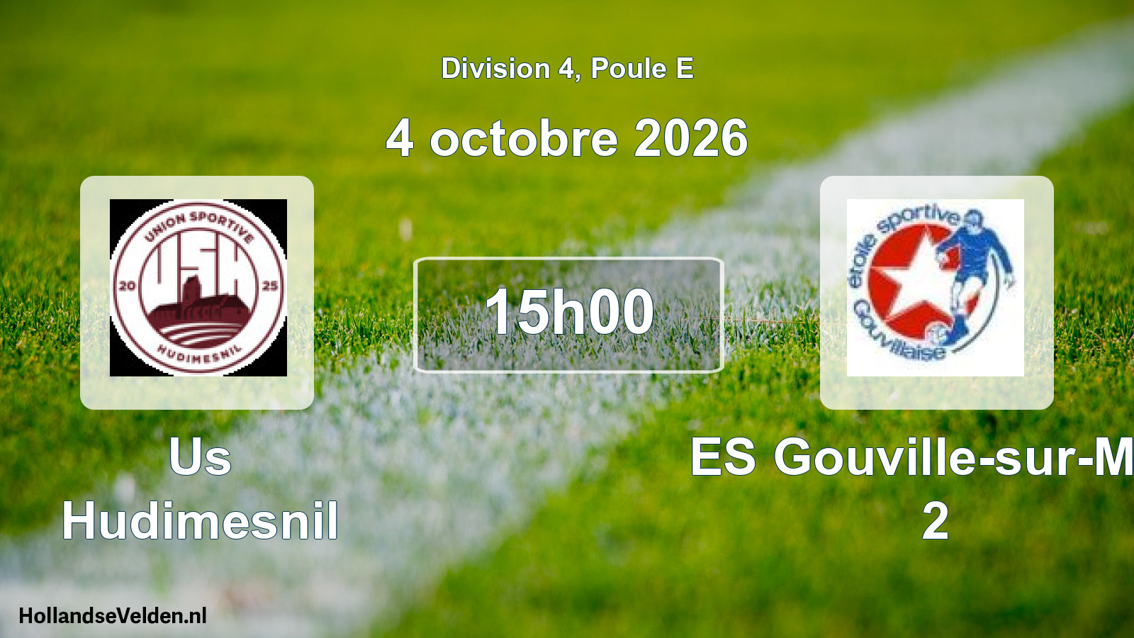 Scheduled Match: Us Hudimesnil - ES Gouville-sur-Mer 2 (4 October 2026)