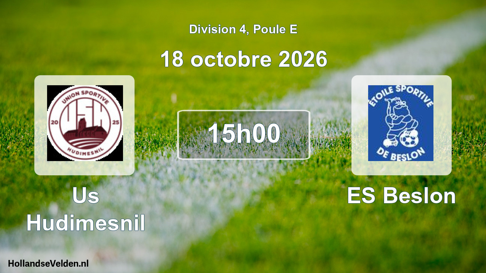 Scheduled Match: Us Hudimesnil - ES Beslon (18 October 2026)