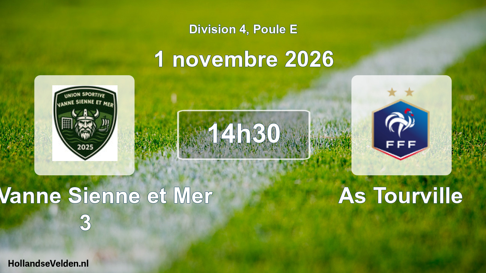 Match programmé: US Vanne Sienne et Mer 3 - As Tourville (1 novembre 2026)