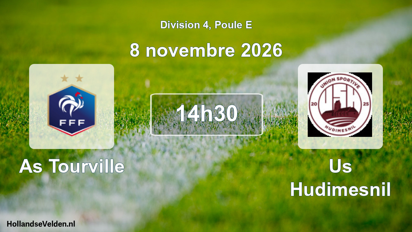 Match programmé: As Tourville - Us Hudimesnil (8 novembre 2026)