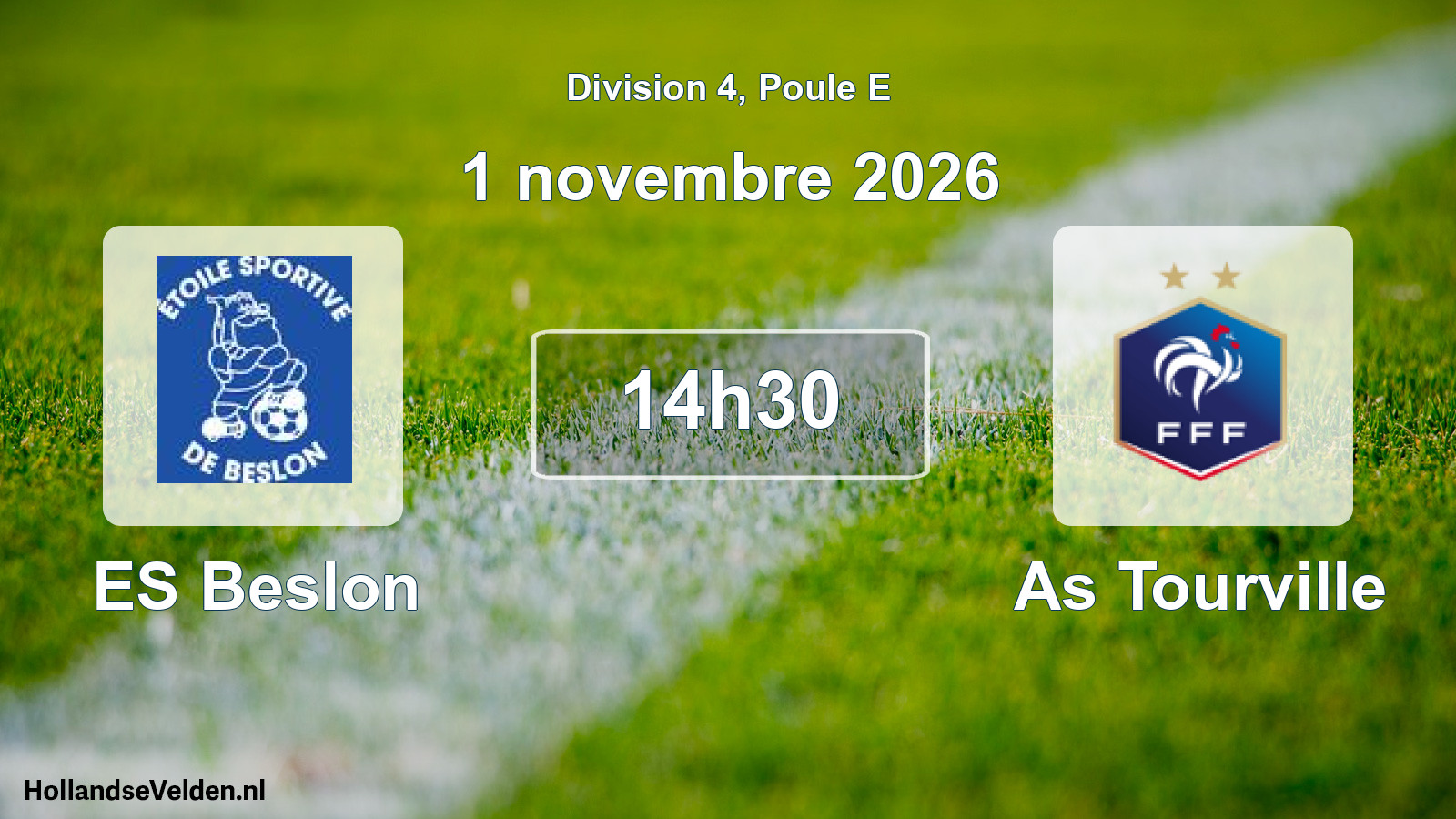 Match programmé: ES Beslon - As Tourville (1 novembre 2026)