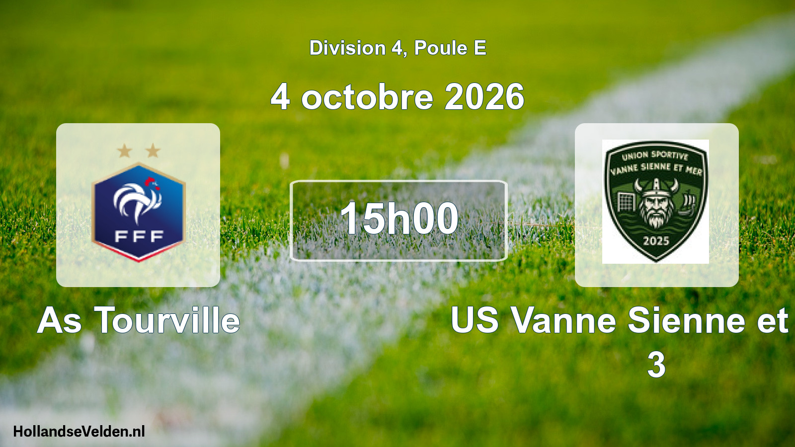 Match programmé: As Tourville - US Vanne Sienne et Mer 3 (4 octobre 2026)