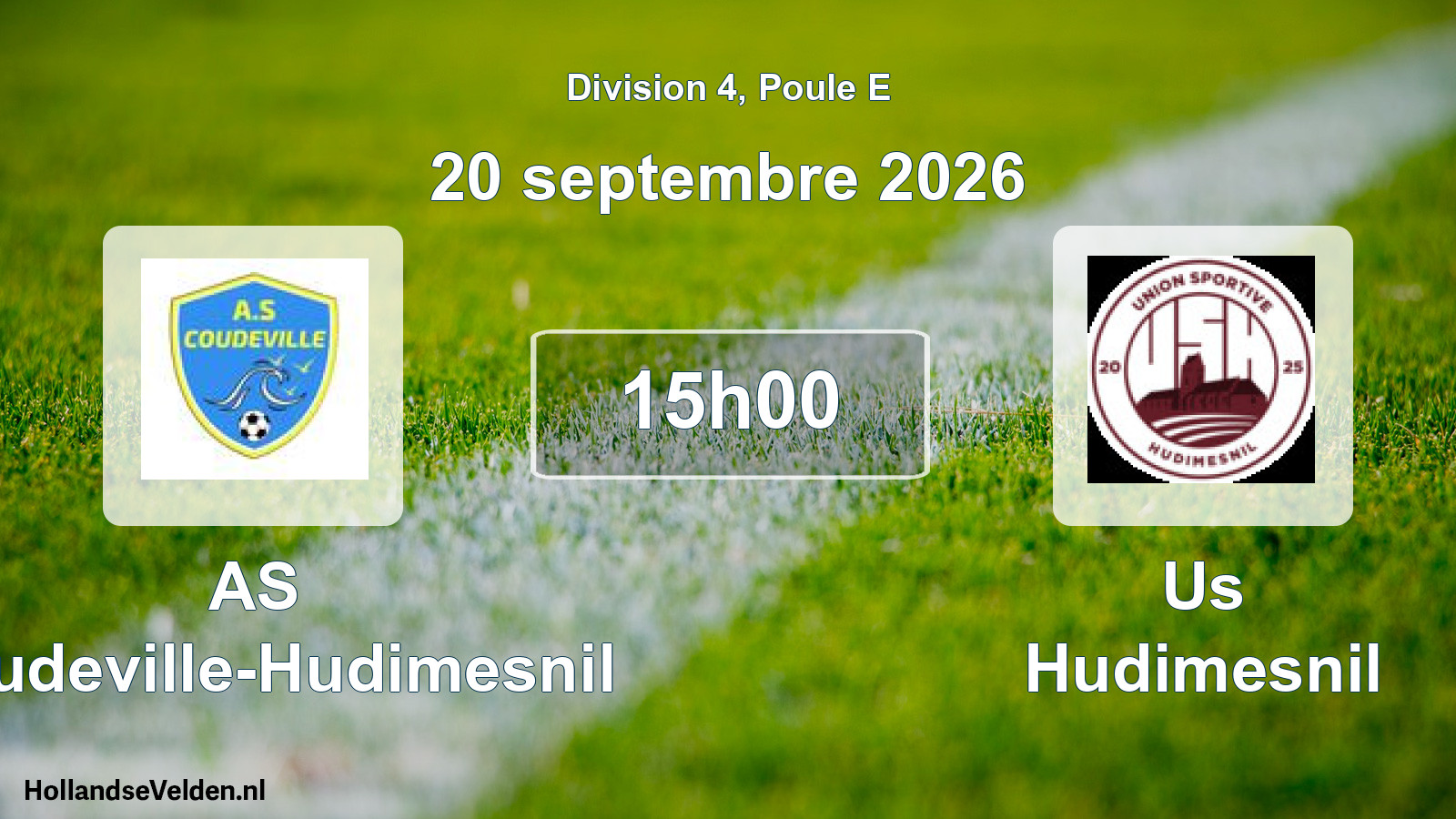 Match programmé: AS Coudeville-Hudimesnil - Us Hudimesnil (20 septembre 2026)