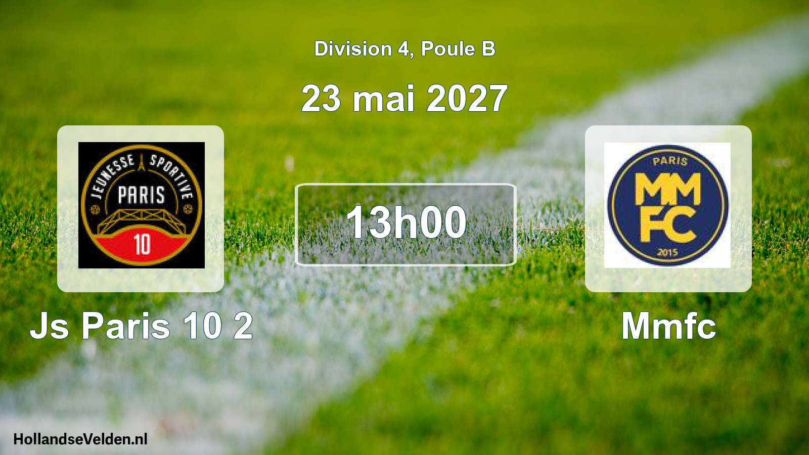 Match programmé: Js Paris 10 2 - Mmfc (23 mai 2027)