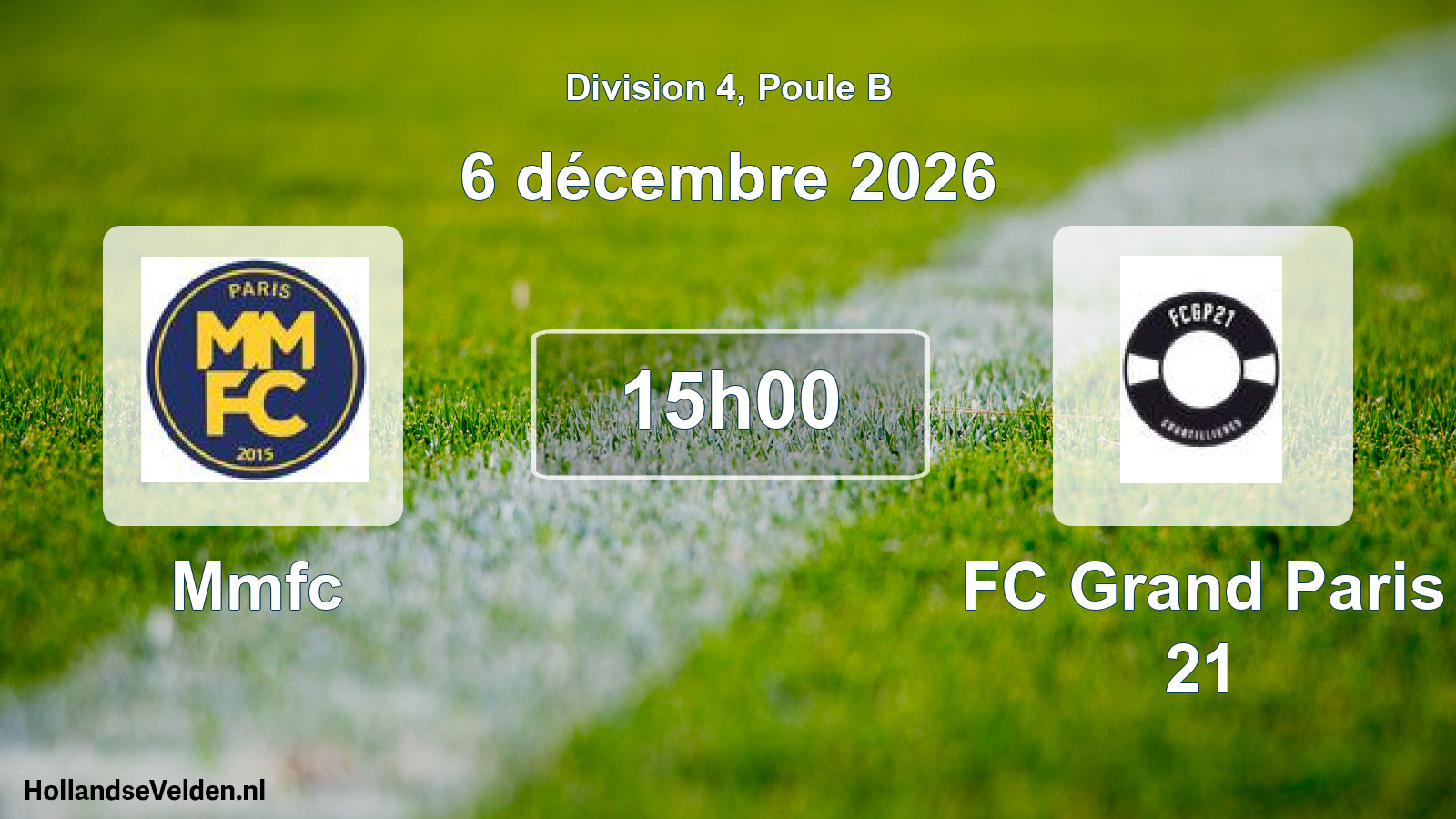 Match programmé: Mmfc - FC Grand Paris 21 (6 décembre 2026)