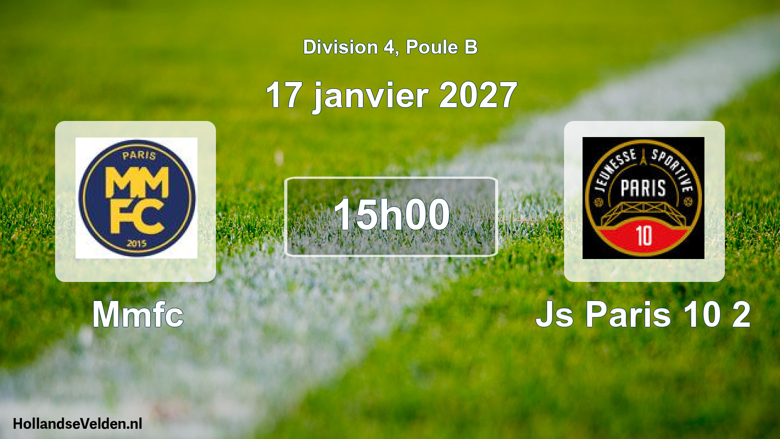 Match programmé: Mmfc - Js Paris 10 2 (17 janvier 2027)