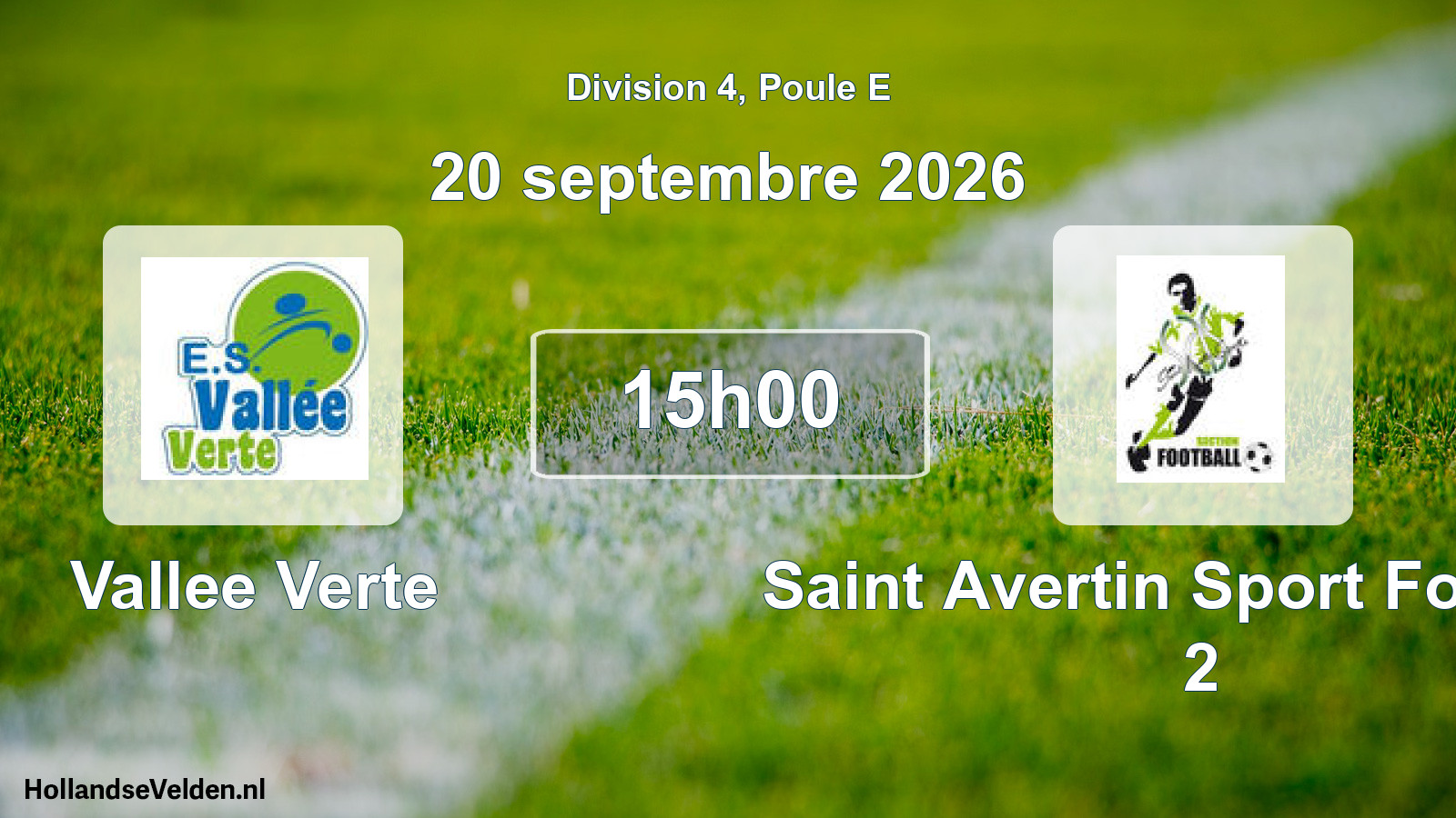 Scheduled Match: Vallee Verte - Saint Avertin Sport Football 2 (20 September 2026)