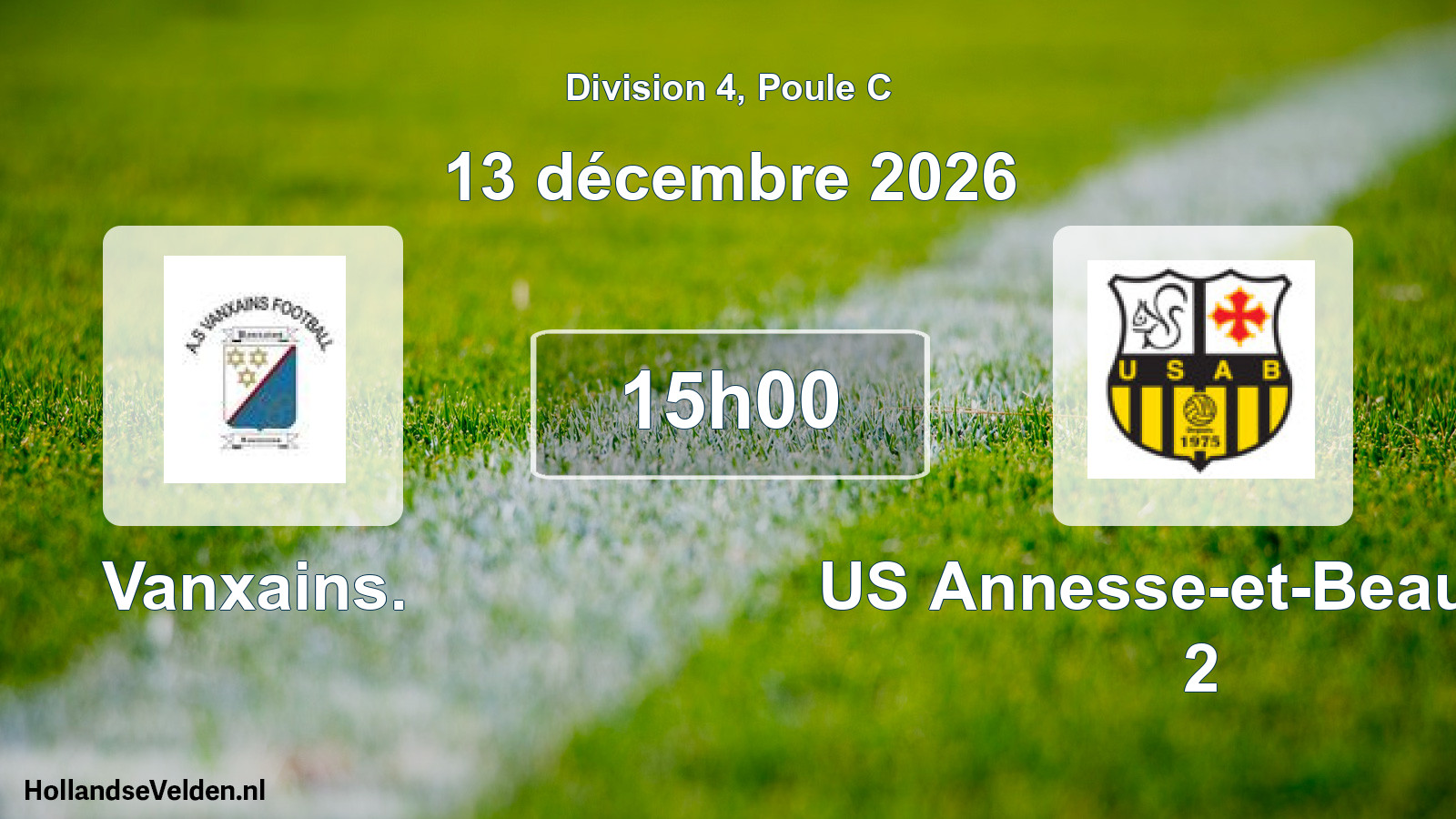 Scheduled Match: Vanxains. - US Annesse-et-Beaulieu 2 (13 December 2026)