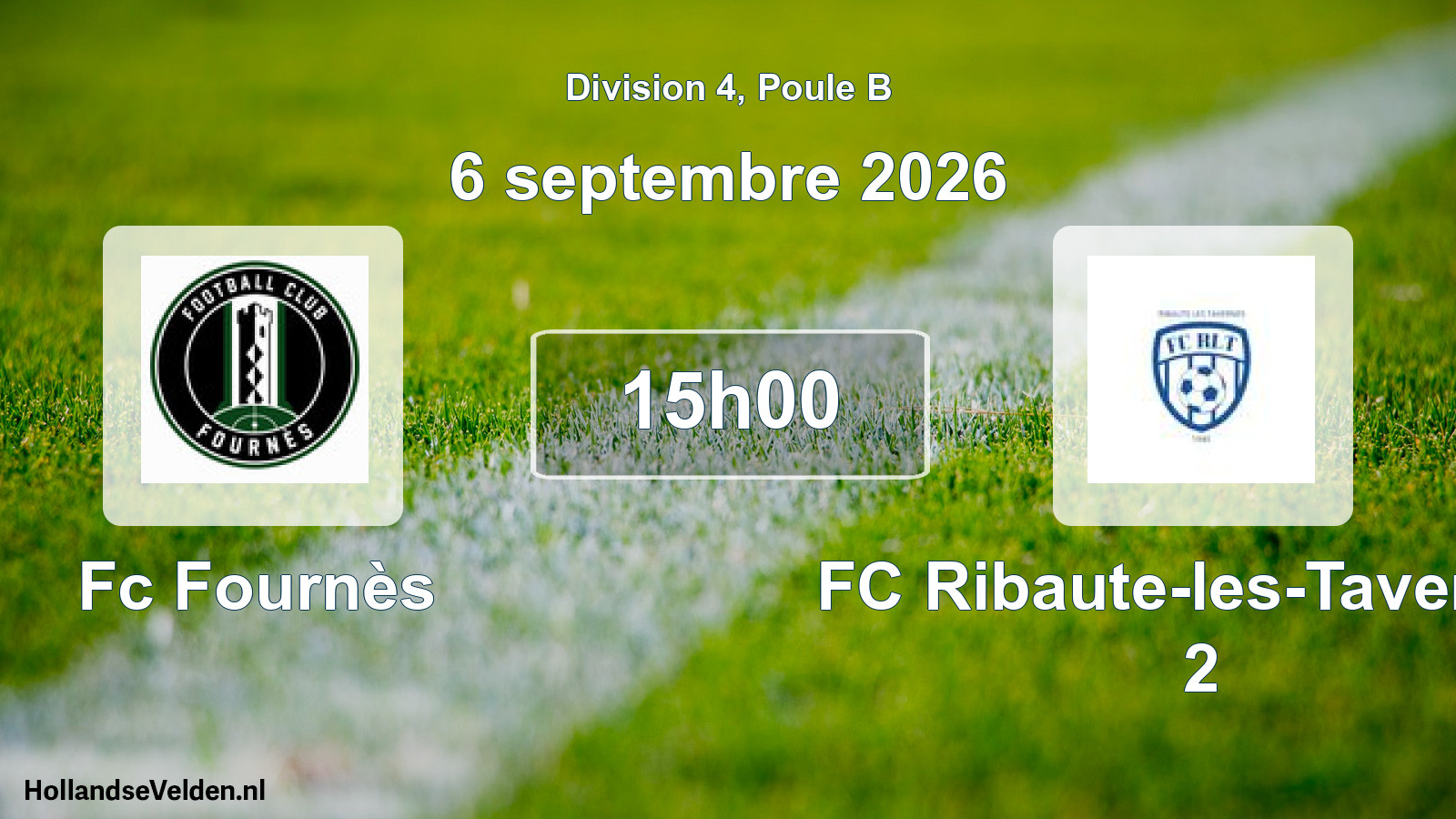 Scheduled Match: Fc Fournès - FC Ribaute-les-Tavernes 2 (6 September 2026)
