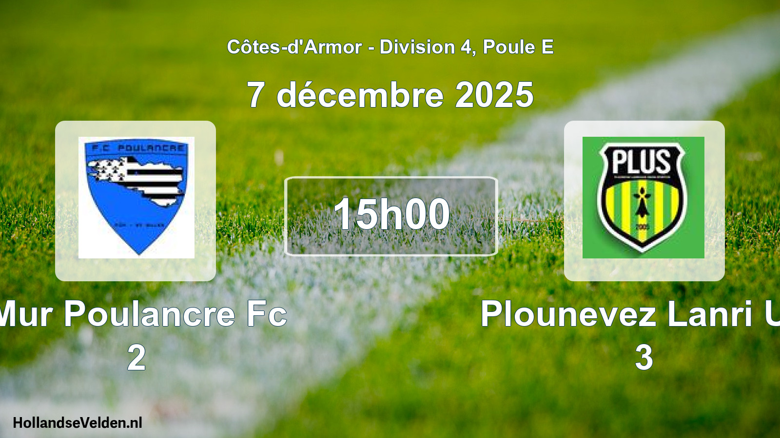 Scheduled Match: Mur Poulancre Fc 2 - Plounevez Lanri Us 3 (7 December 2025)