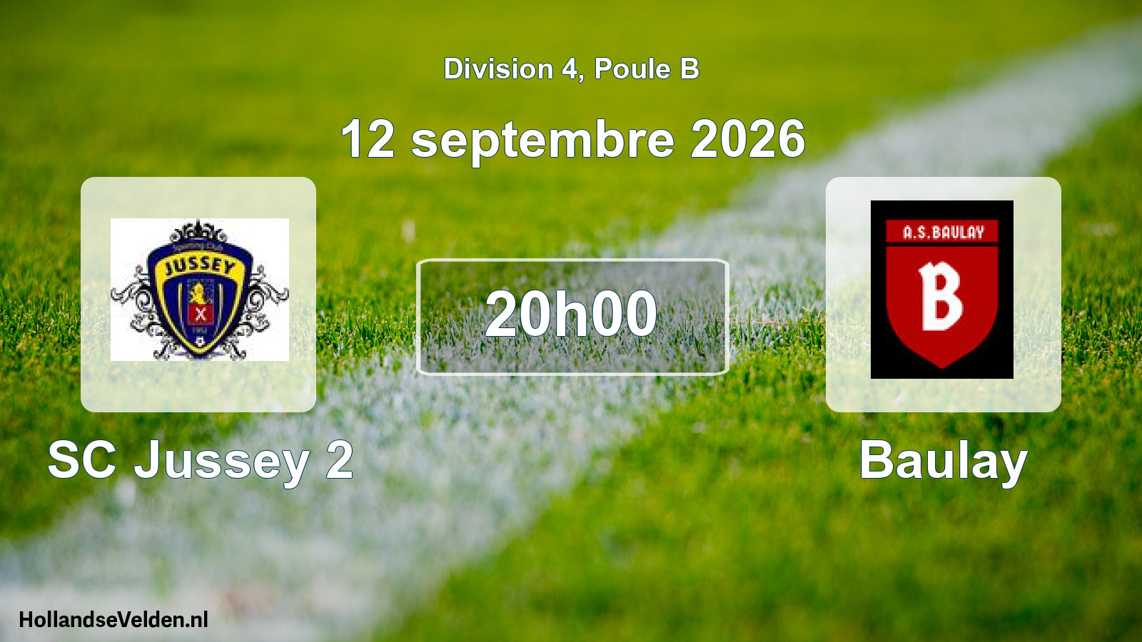 Scheduled Match: SC Jussey 2 - Baulay (12 September 2026)