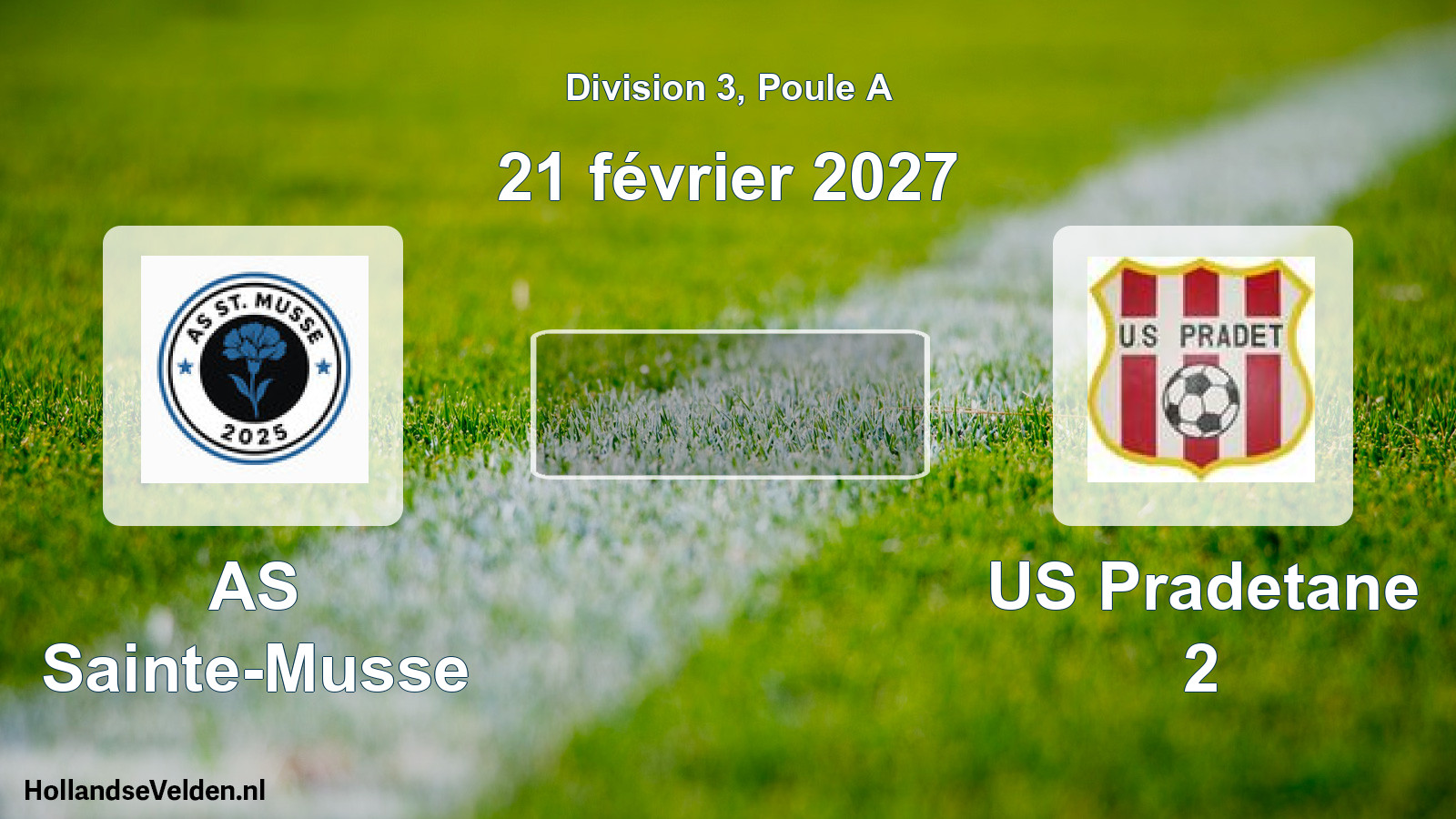 Scheduled Match: AS Sainte-Musse - US Pradetane 2 (21 February 2027)