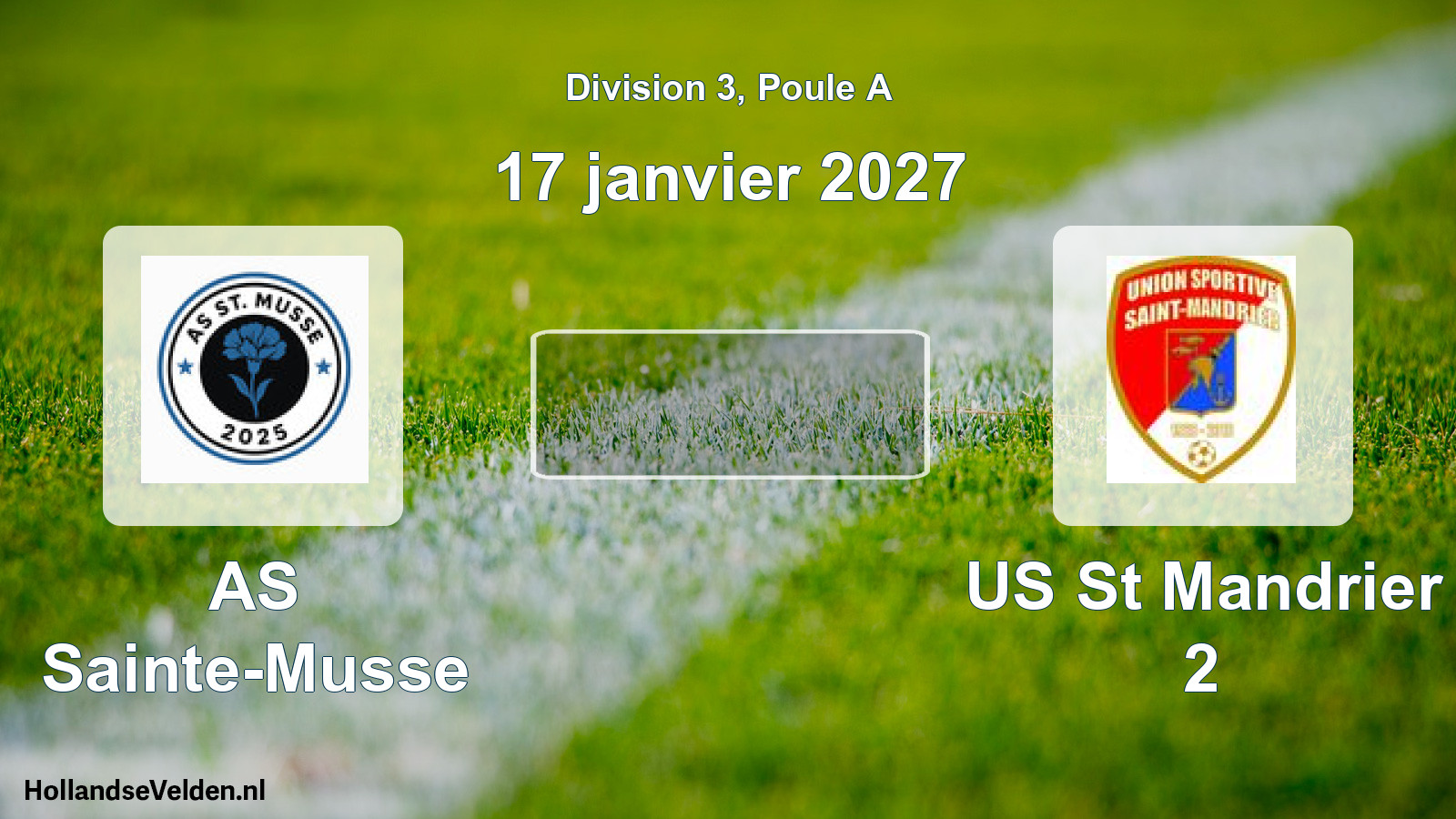 Geplande wedstrijd: AS Sainte-Musse - US St Mandrier 2 (17 januari 2027)