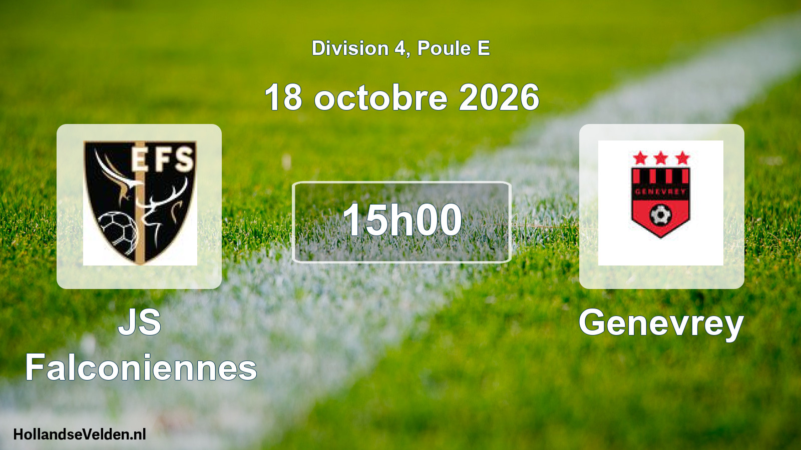 Scheduled Match: JS Falconiennes - Genevrey (18 October 2026)