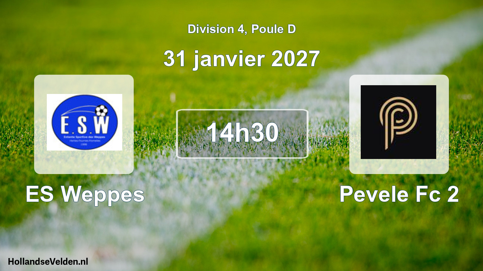 Scheduled Match: ES Weppes - Pevele Fc 2 (31 January 2027)