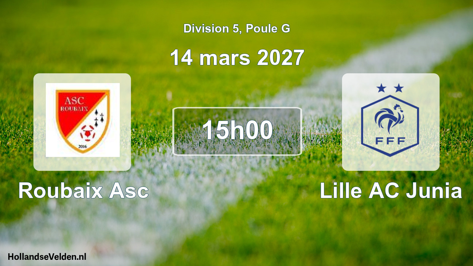 Scheduled Match: Roubaix Asc - Lille AC Junia (14 March 2027)