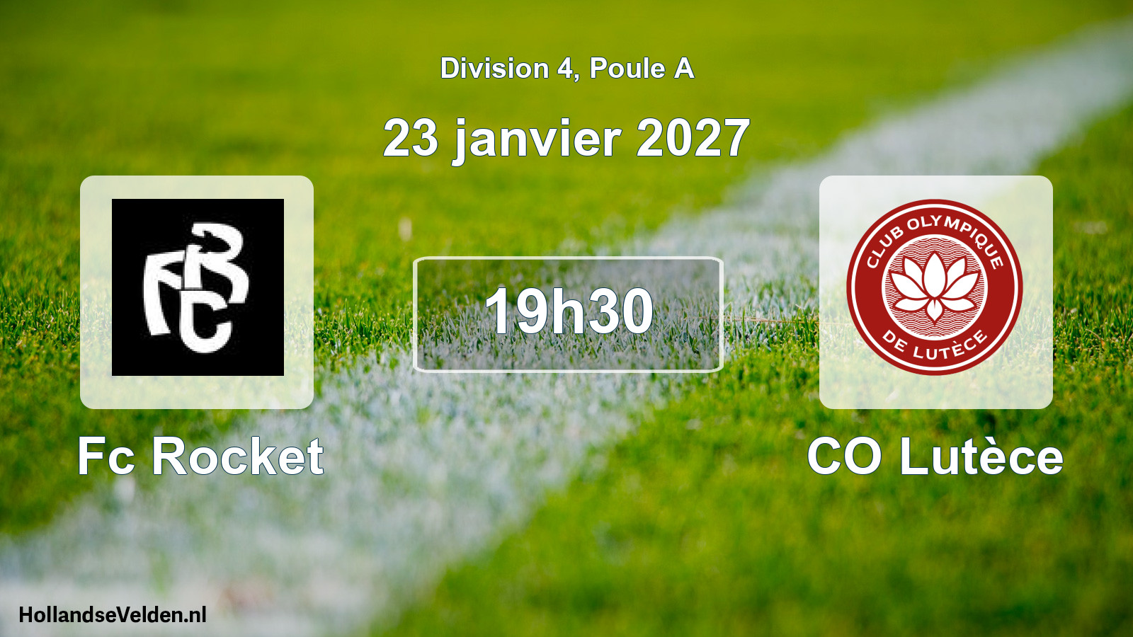 Scheduled Match: Fc Rocket - CO Lutèce (23 January 2027)