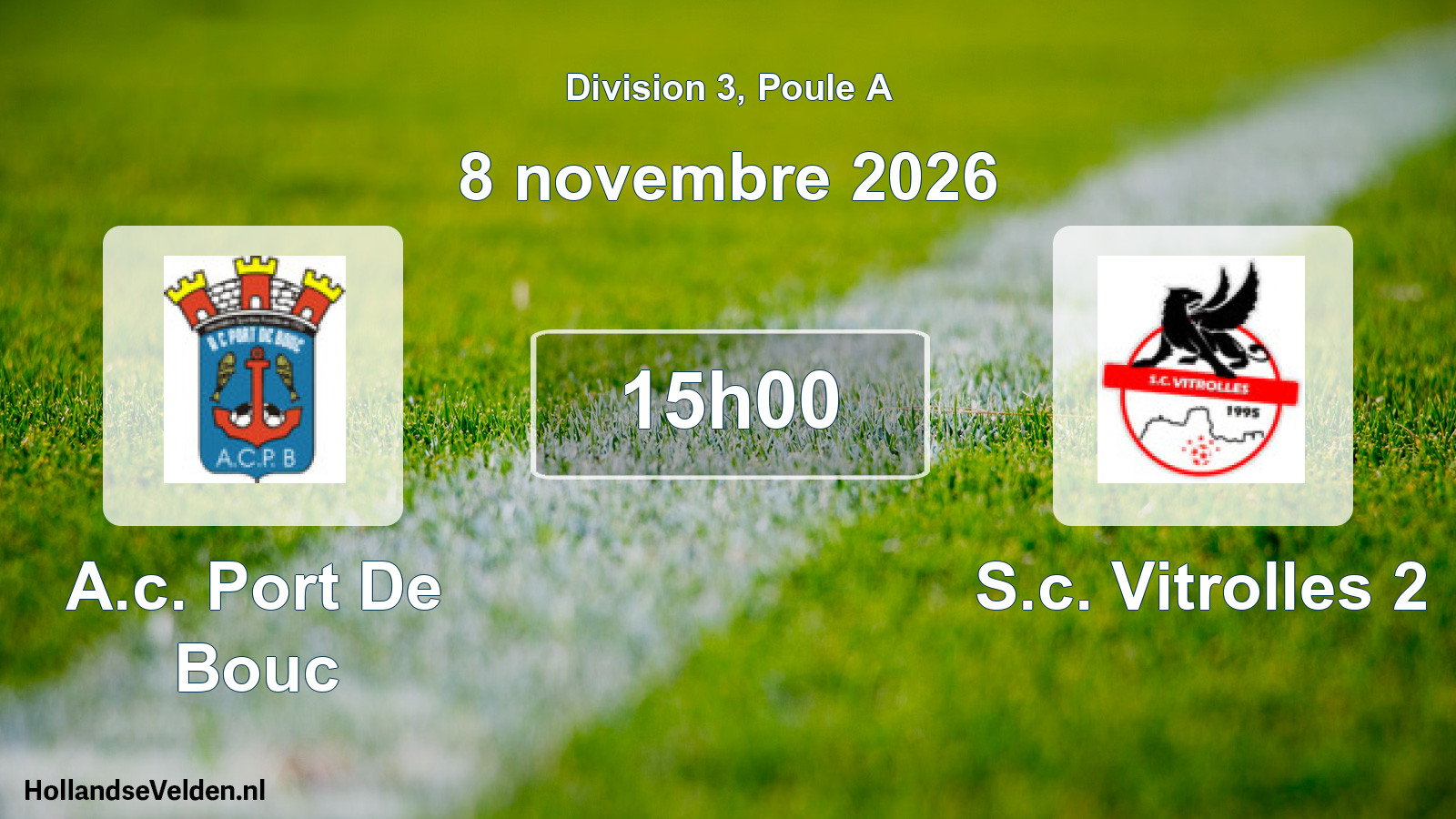Scheduled Match: A.c. Port De Bouc - S.c. Vitrolles 2 (8 November 2026)