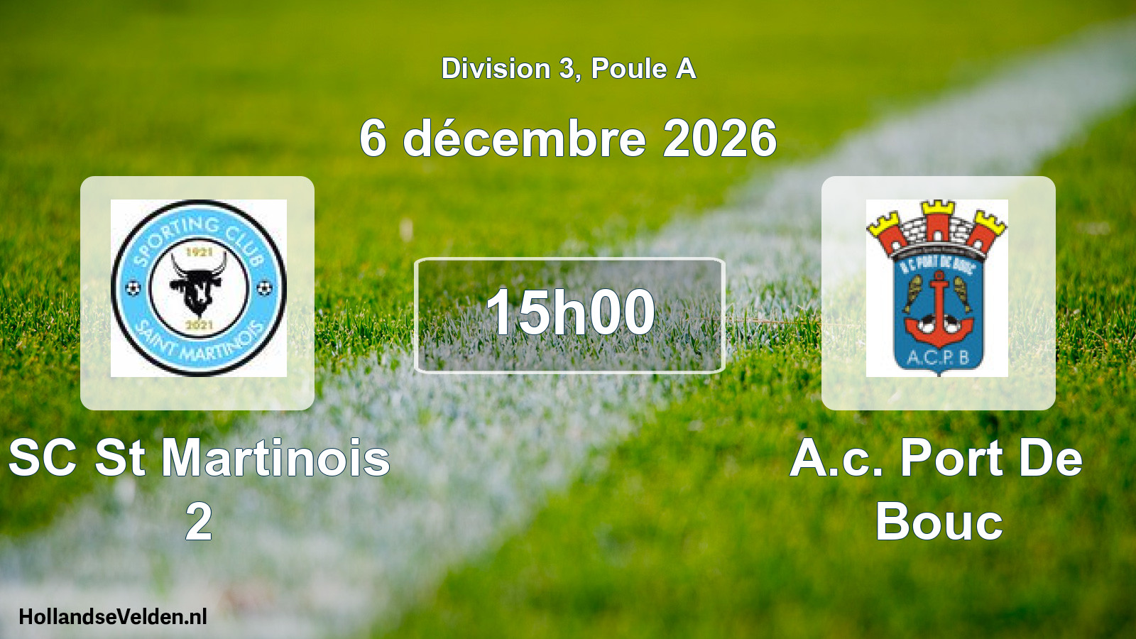Scheduled Match: SC St Martinois 2 - A.c. Port De Bouc (6 December 2026)
