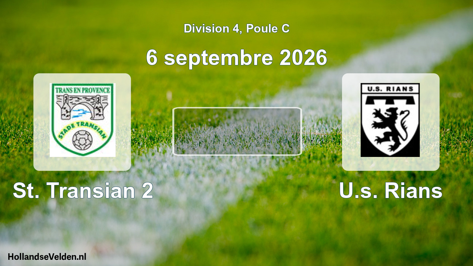 Geplande wedstrijd: St. Transian 2 - U.s. Rians (6 september 2026)