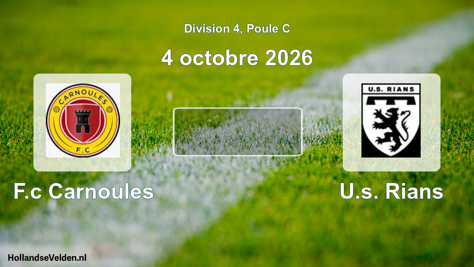 Match programmé: F.c Carnoules - U.s. Rians (4 octobre 2026)
