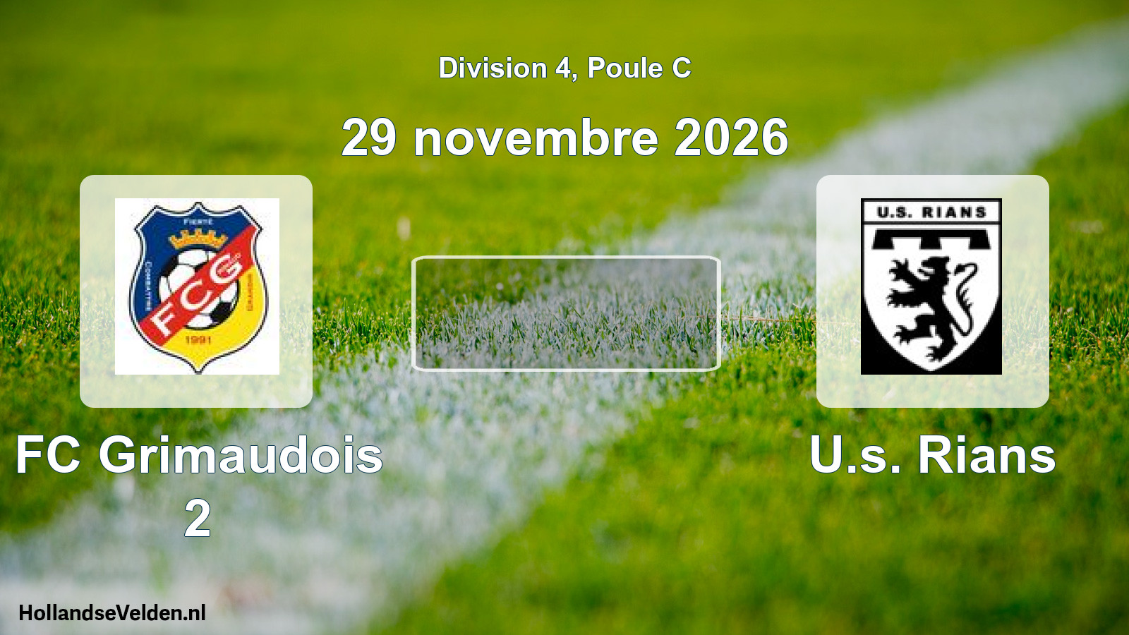 Match programmé: FC Grimaudois 2 - U.s. Rians (29 novembre 2026)
