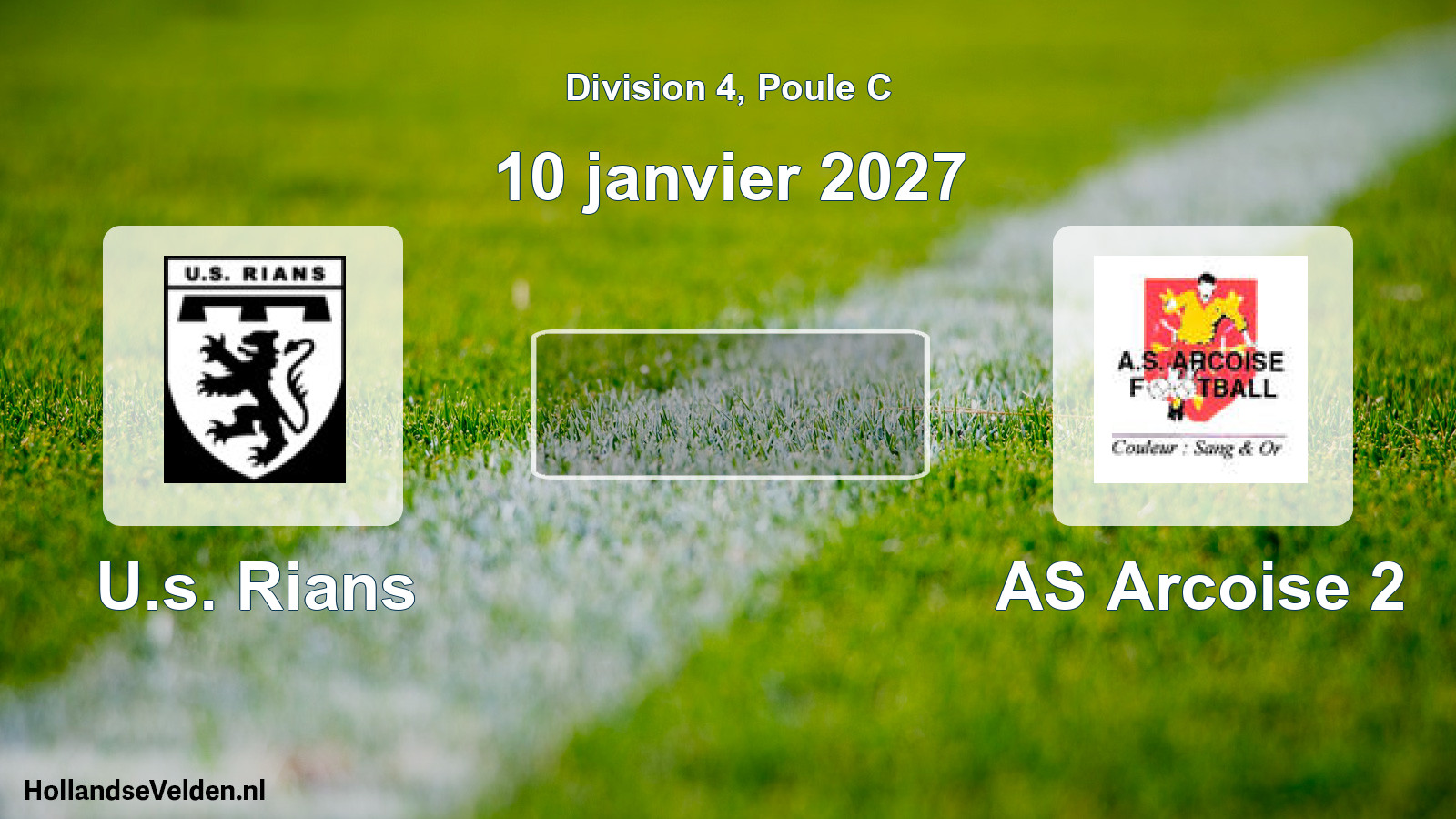 Scheduled Match: U.s. Rians - AS Arcoise 2 (10 January 2027)
