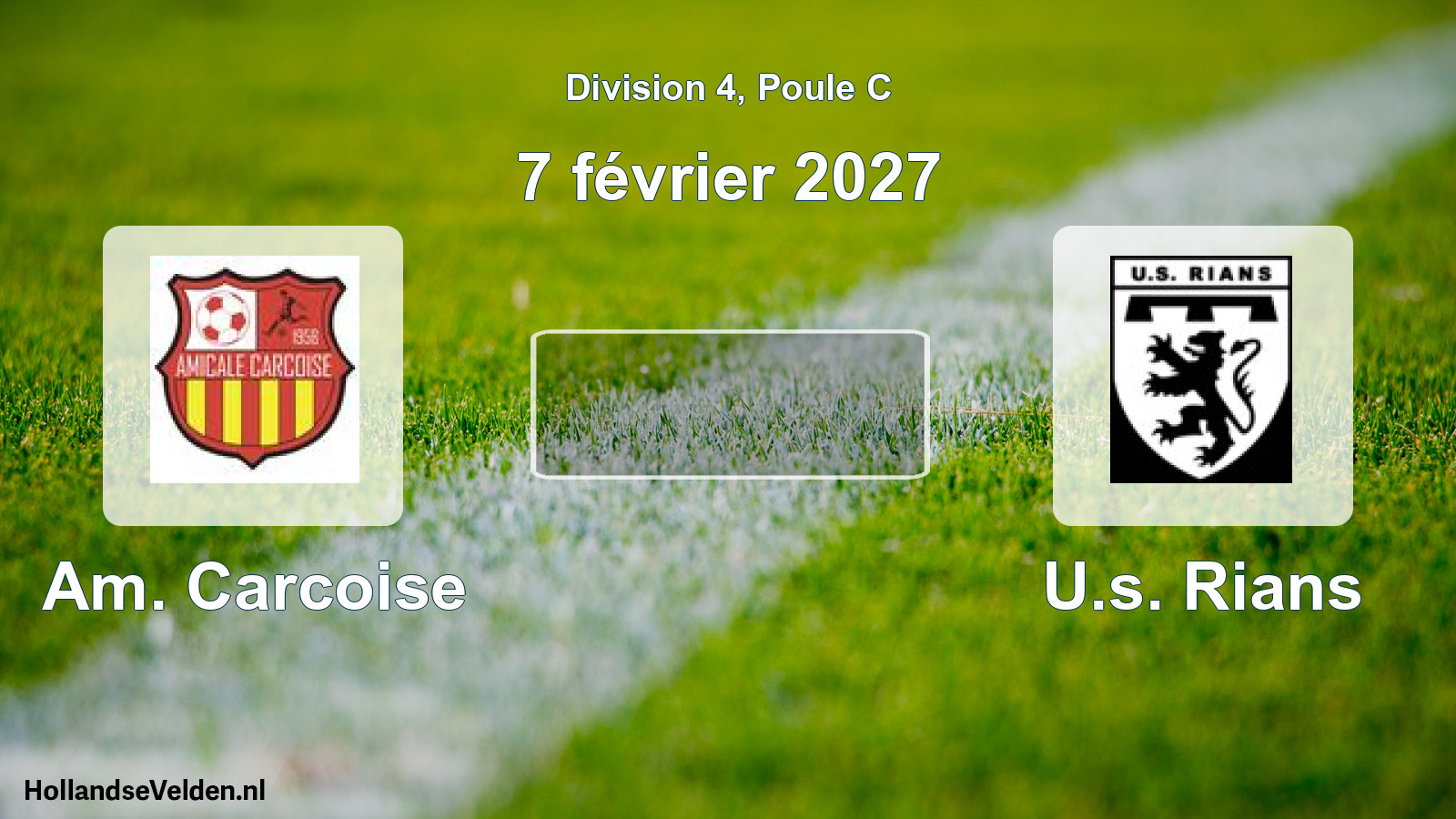 Match programmé: Am. Carcoise - U.s. Rians (7 février 2027)