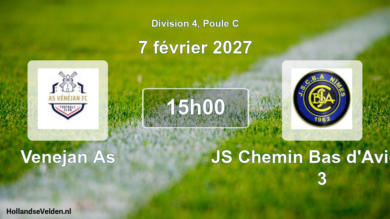 Match programmé: Venejan As - JS Chemin Bas d'Avignon 3 (7 février 2027)