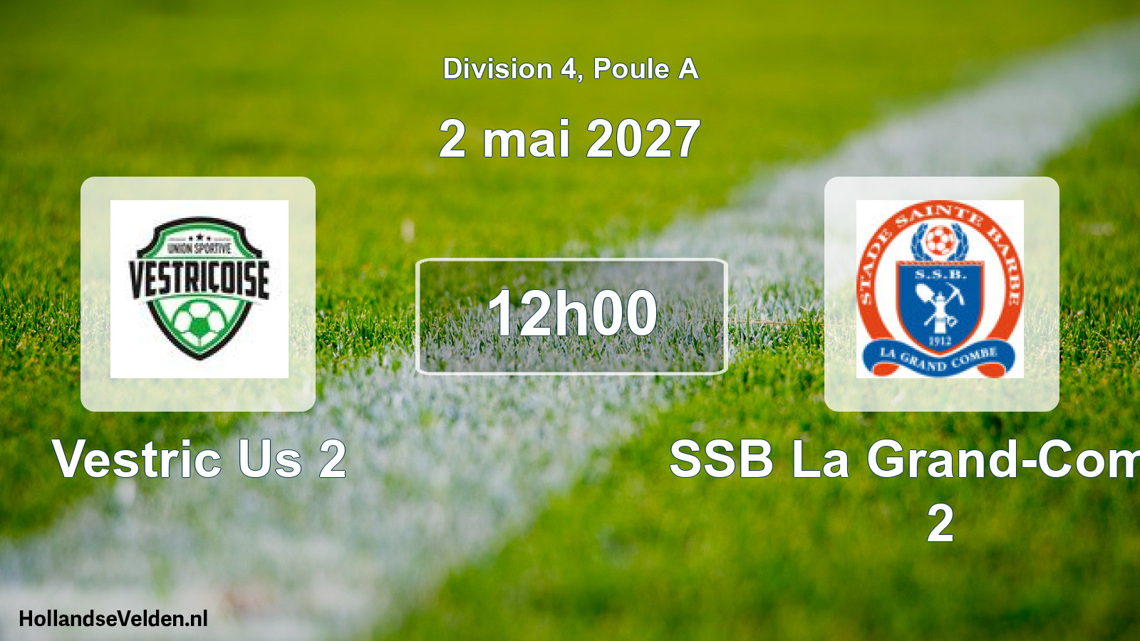 Match programmé: Vestric Us 2 - SSB La Grand-Combe 2 (2 mai 2027)