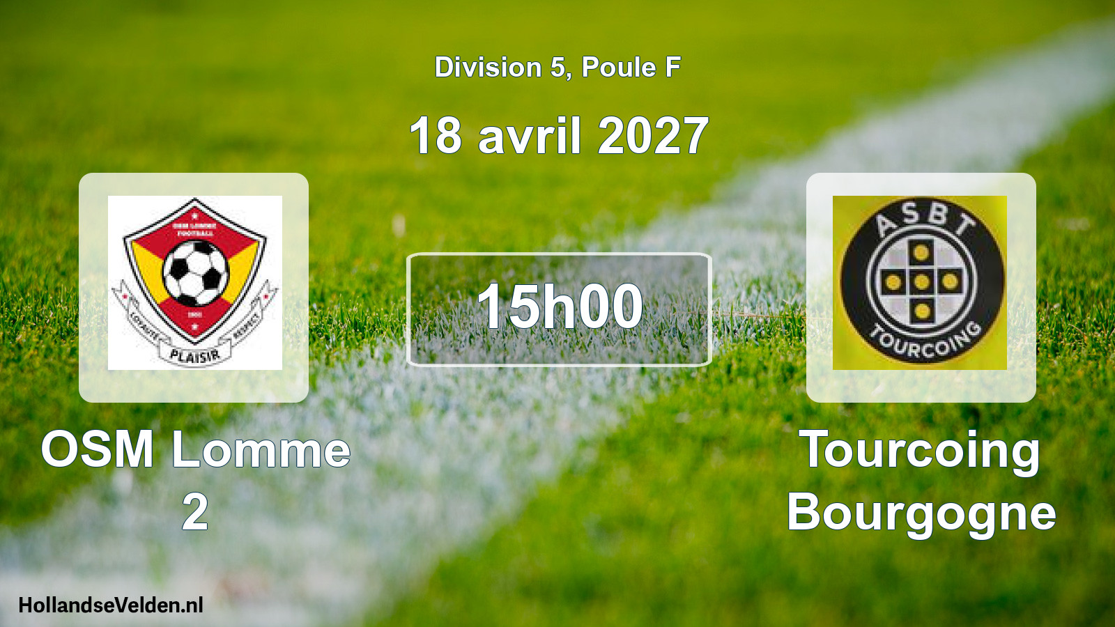 Match programmé: OSM Lomme 2 - Tourcoing Bourgogne (18 avril 2027)