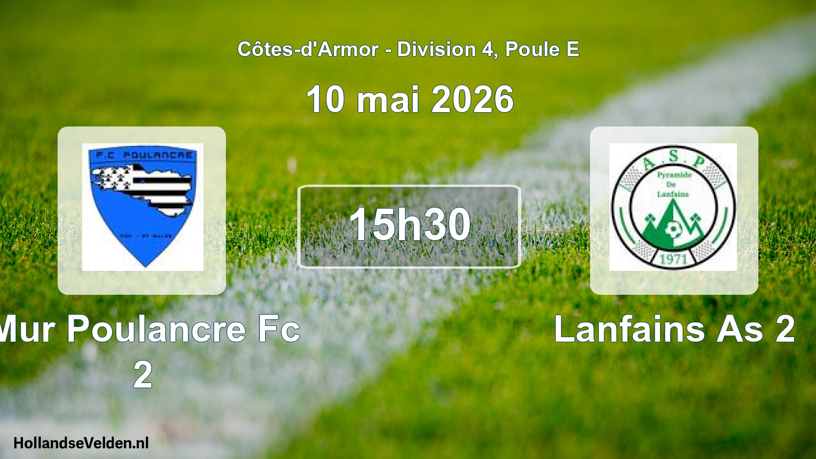 Scheduled Match: Mur Poulancre Fc 2 - Lanfains As 2 (10 May 2026)