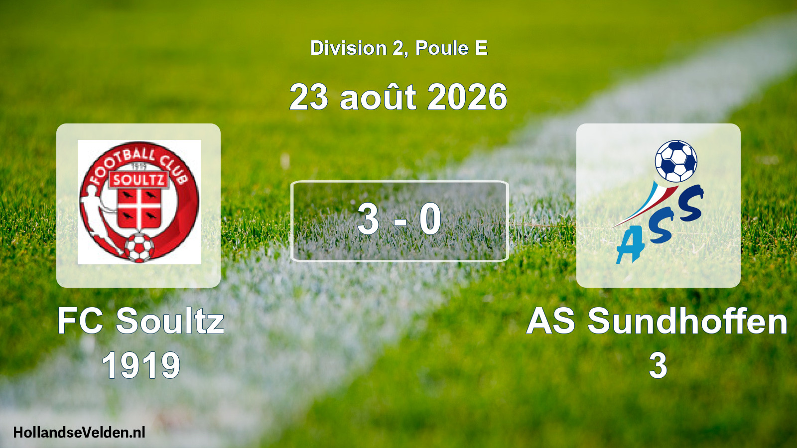Scheduled Match: FC Soultz 1919 - AS Sundhoffen 3 (23 August 2026)