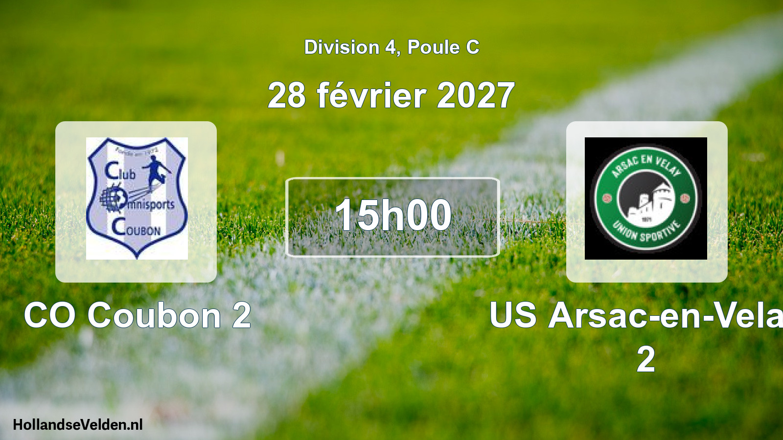 Scheduled Match: CO Coubon 2 - US Arsac-en-Velay 2 (28 February 2027)