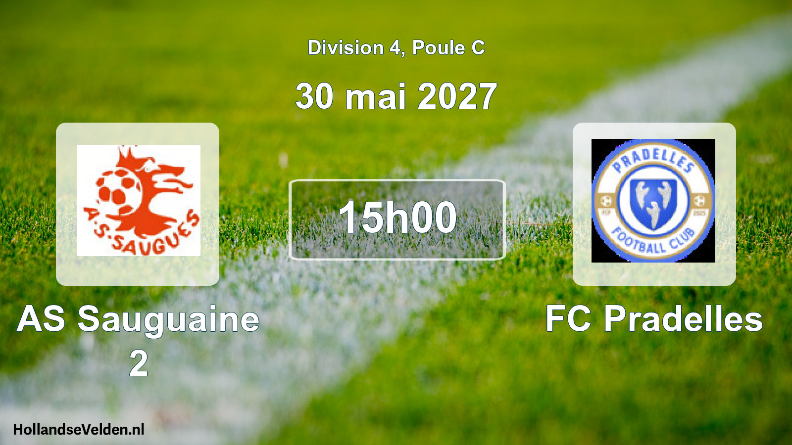Match programmé: AS Sauguaine 2 - FC Pradelles (30 mai 2027)