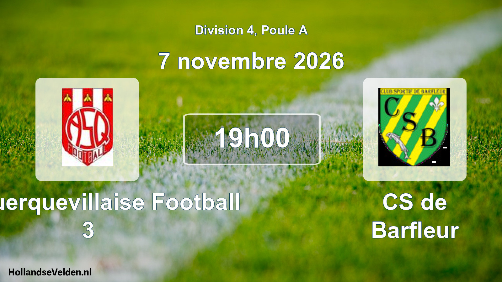 Match programmé: AS Querquevillaise Football 3 - CS de Barfleur (7 novembre 2026)