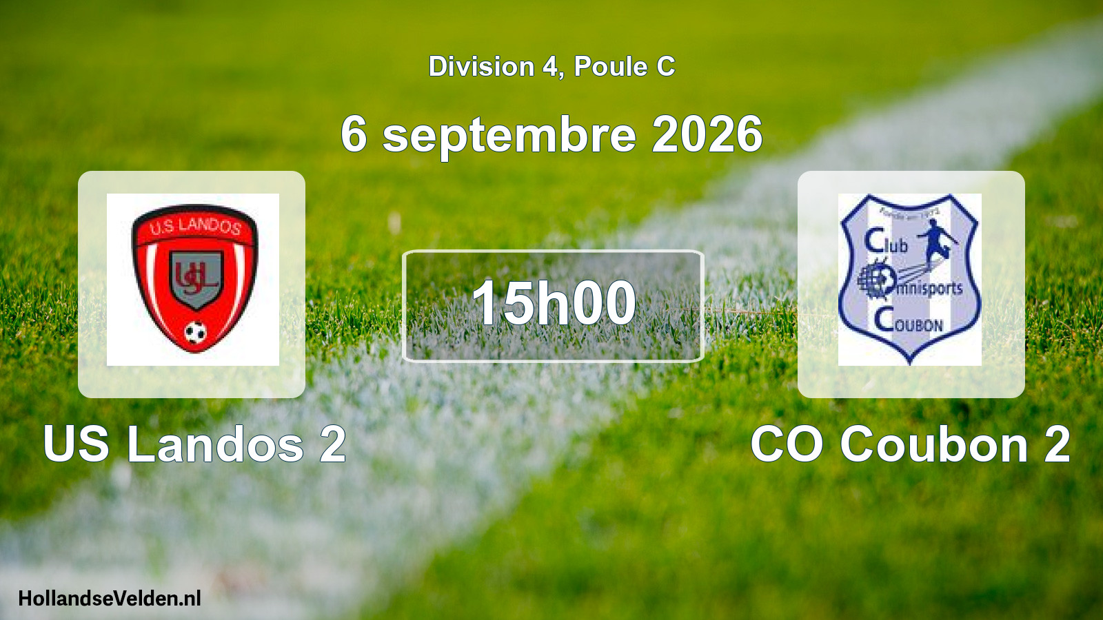 Match programmé: US Landos 2 - CO Coubon 2 (6 septembre 2026)