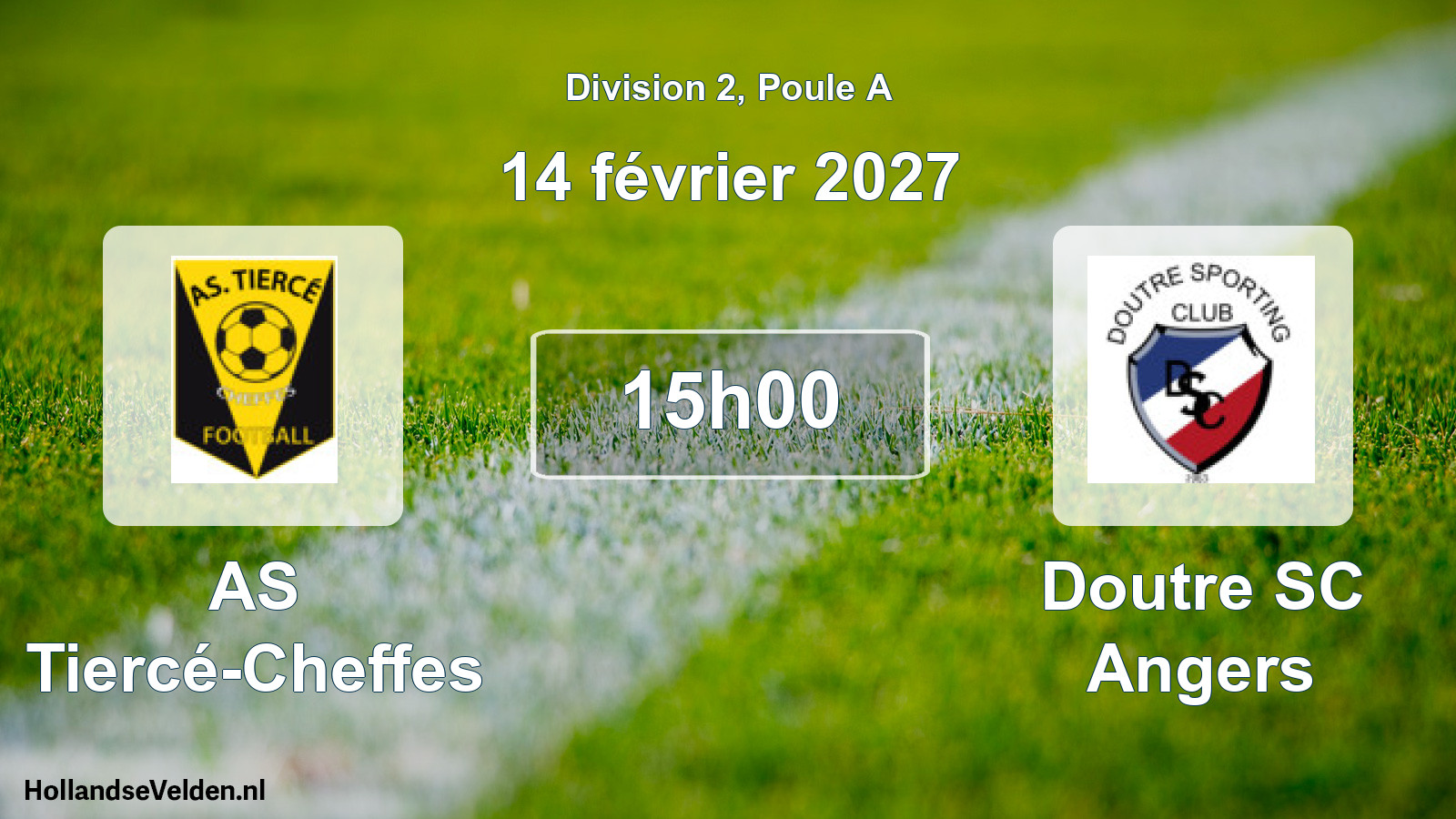 Match programmé: AS Tiercé-Cheffes - Doutre SC Angers (14 février 2027)