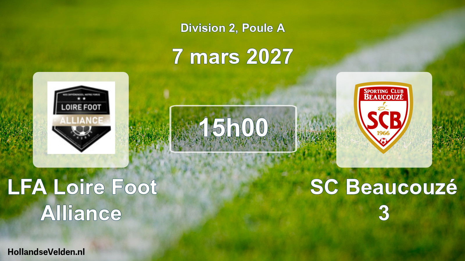 Scheduled Match: LFA Loire Foot Alliance - SC Beaucouzé 3 (7 March 2027)