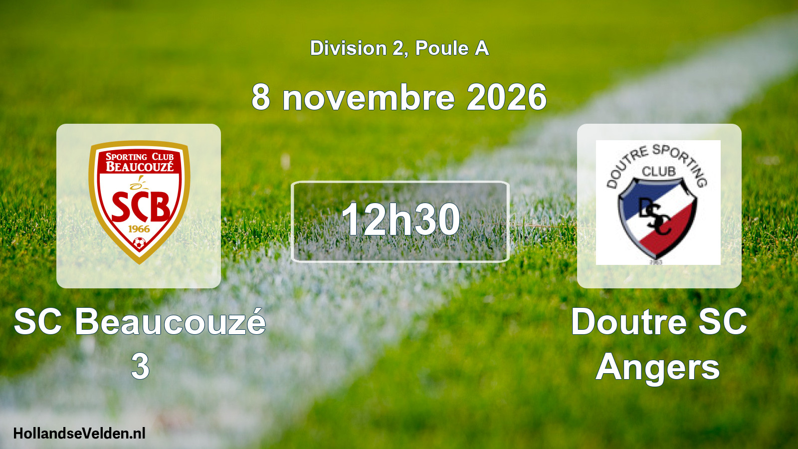 Scheduled Match: SC Beaucouzé 3 - Doutre SC Angers (8 November 2026)